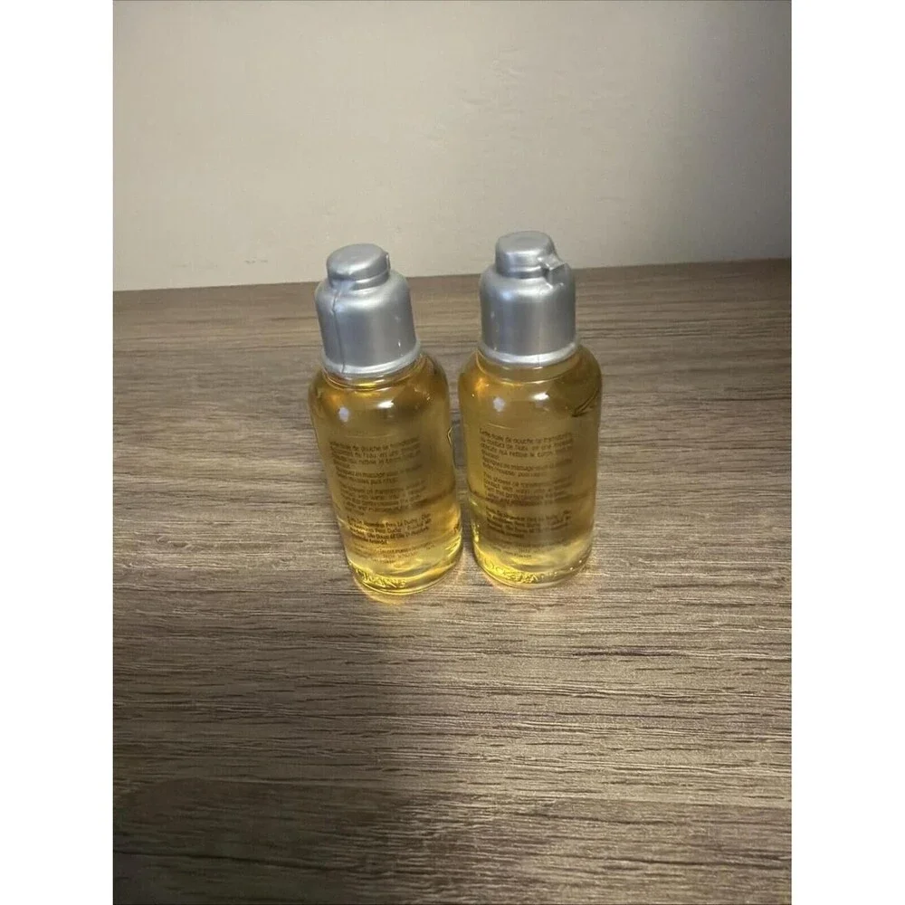2x L'Occitane Amande Almond Shower Oil Body Wash-Travel Size 1.1 fl oz/35mL-NEW